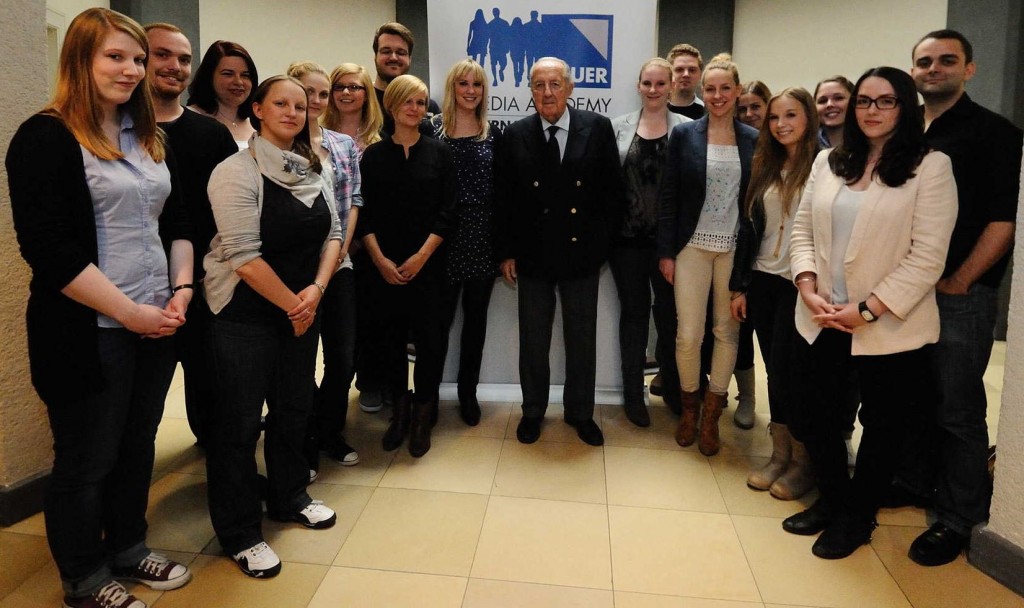 Prof. Peter Scholl-Latour bei der Bauer Media Academy