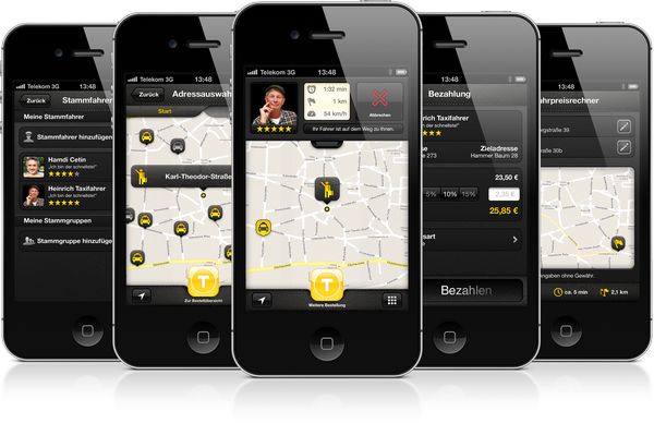 myTaxi App auf dem iPhone