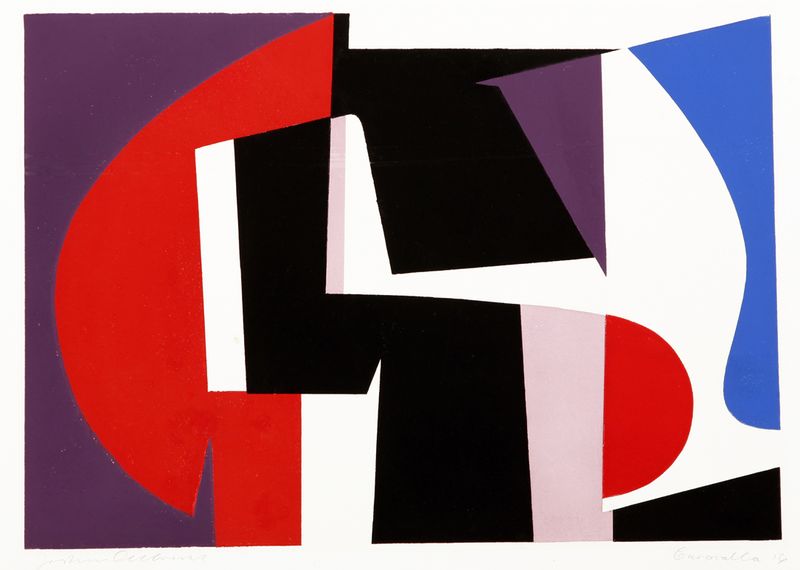 Joachim Albrecht: Die Rache des Caracalla 1956, Serigrafie 52 x 88 cm