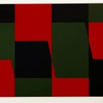 Joachim Albrecht: Komposition 65/6 ‘Rot-Grün-Schwarz’ 1966, Serigrafie 53 x 75 cm