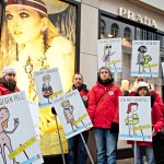 Hamburg: Aktion der Tierschutzorganisation "Vier Pfoten"