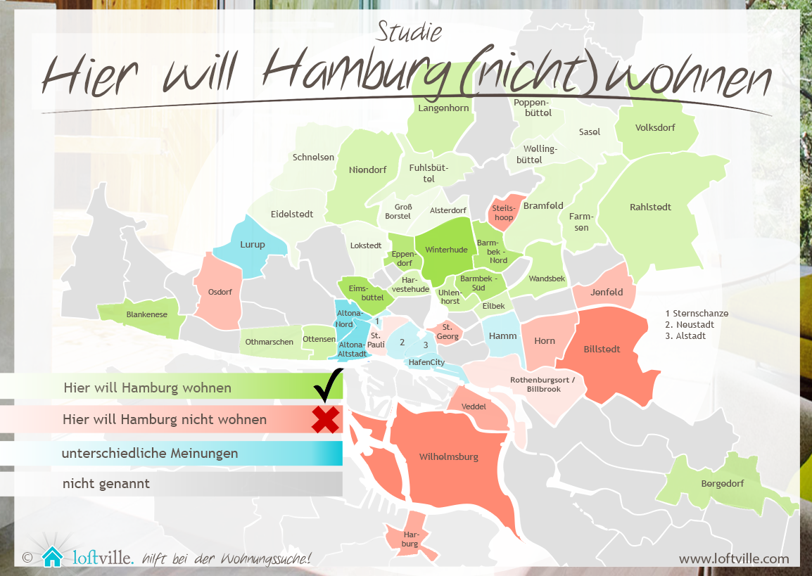 Stadtteile und Quartiere, die die Hamburger lieben oder meiden