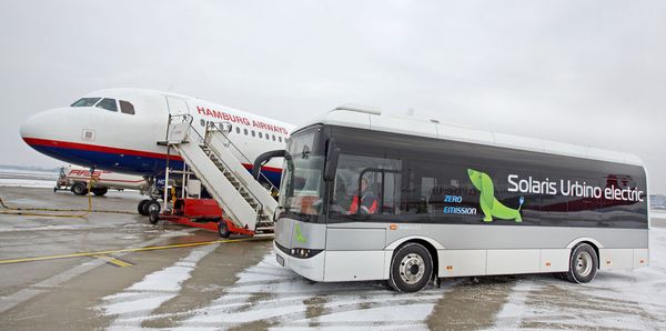 Solaris Urbino Electric auf dem Hamburger Flughafen