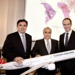 Cemil Tezgha (Hamburg Direktor Turkish Airlines), Devrim Ötztürk (Generalkonsul der Türkei), Dr. Jörgen Kearsley (Leiter Aviation Marketig Flughafen HH)