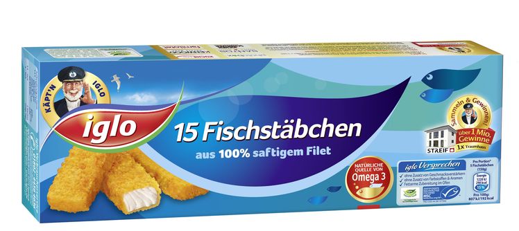 Einzigartig und lecker - die iglo Fischstäbchen mit der original Goldknusperpanade