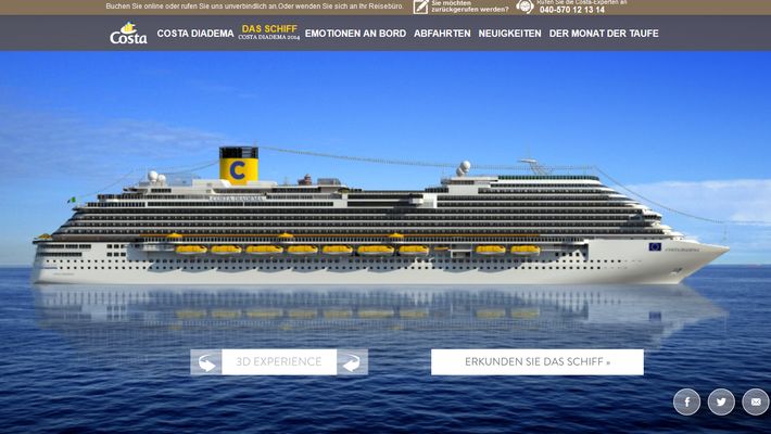 Costa Diadema - Kreuzfahrten sind voll im Trend