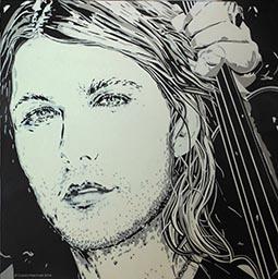 Carola Paschold- David Garrett -2014 - oil on canvas - H 100 cm x B 100cm