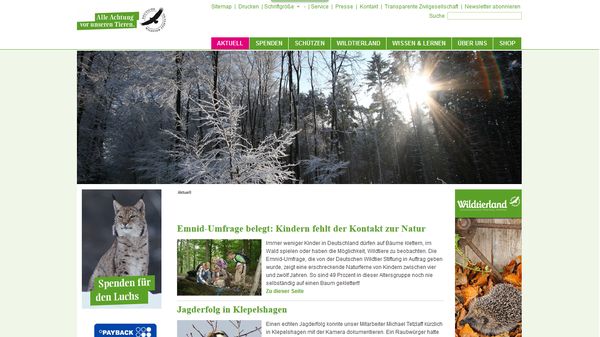 Die Deutsche Wildtierstiftung schlägt Alarm | Die Deutsche Wildtierstiftung schlägt Alarm