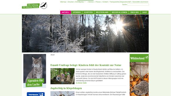 Die Deutsche Wildtierstiftung schlägt Alarm