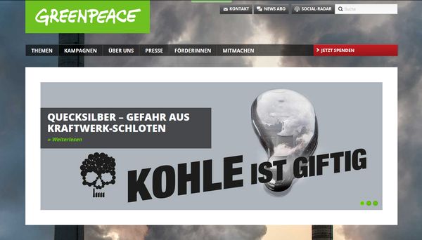 Greenpeace macht Druck