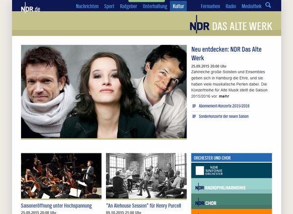 Der NDR berichtet über klassische Musik