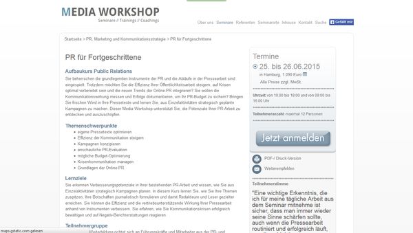 Karrierekick: Seminare, Workshops und Weiterbildung