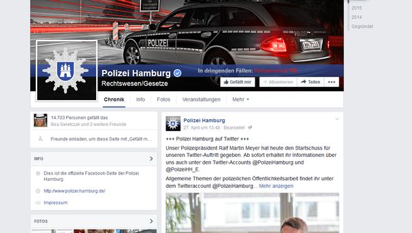 Polizei Hamburg Facebook Screenshot | Polizei Hamburg Facebook Screenshot
