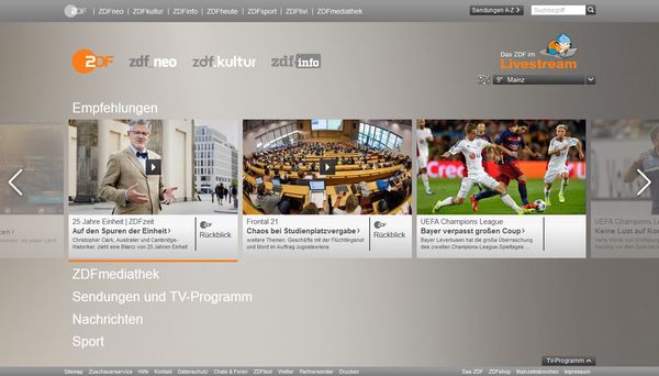 Website ZDF