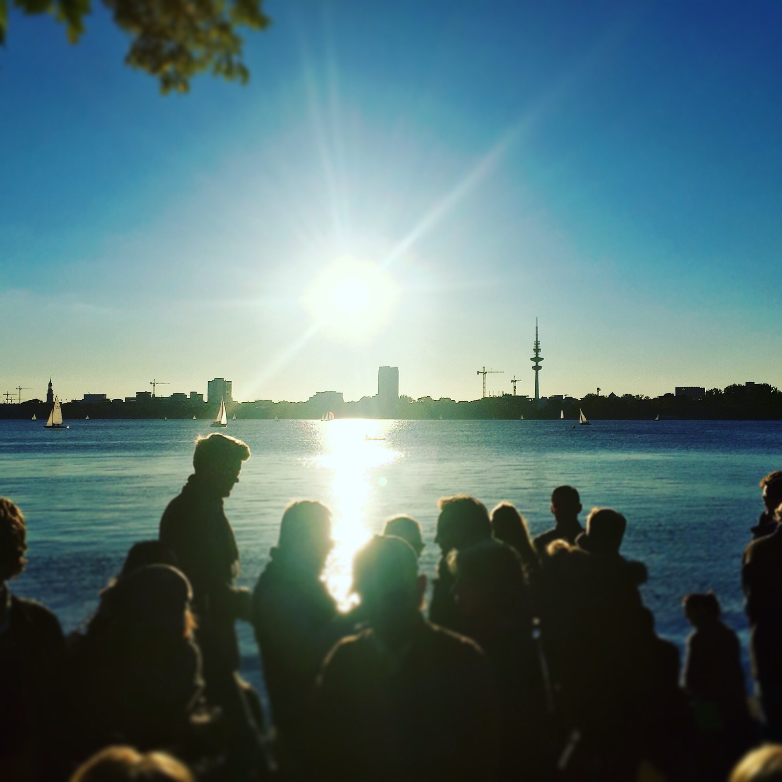 Hamburg Blick über die Alster