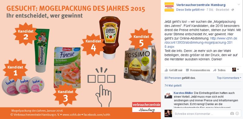 Mogelpackung des Jahres gesucht