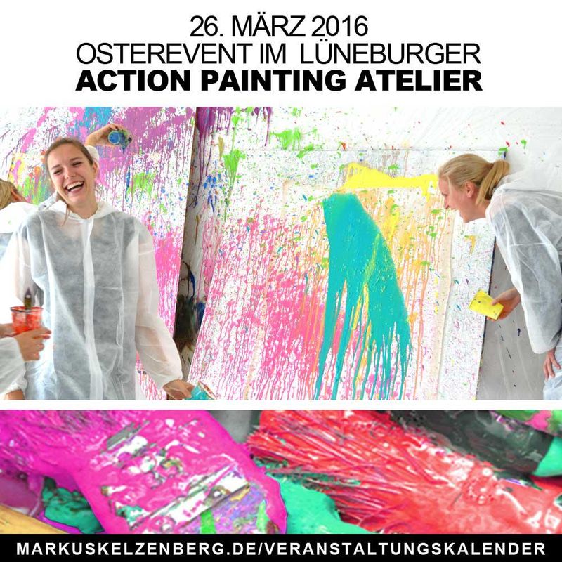 Im Lüneburger Action Painting Atelier entdeckt jeder seine eigene Kreativität.