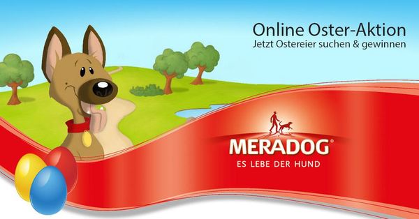 Meradog Osteraktion. Für alle Hundefreunde täglich ein Überraschungspaket