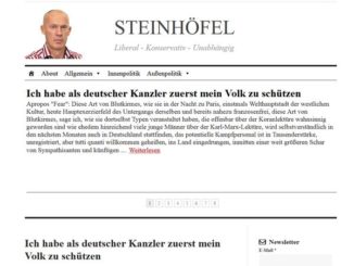 Screenshot der Website des Blogs Joachim Steinhöfel