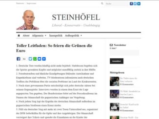 Screenshot der Website des Blogs Joachim Steinhöfel