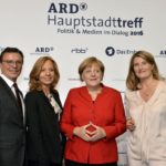 Volker Herres, Patricia Schlesinger, Angela Merkel, Tina Hassel