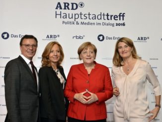 Volker Herres, Patricia Schlesinger, Angela Merkel, Tina Hassel