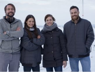 Nils Loof (Regisseur), Hauptdarstellerin Julia Hartmann (Rolle: Julia), Rike Steyer (Produzentin) und Schauspieler Bernhard Piesk (Rolle: Felix)