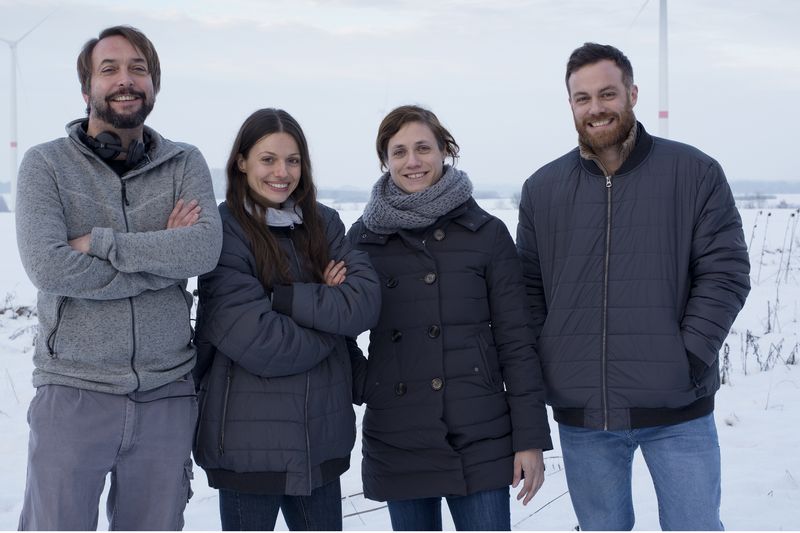 Nils Loof (Regisseur), Hauptdarstellerin Julia Hartmann (Rolle: Julia), Rike Steyer (Produzentin) und Schauspieler Bernhard Piesk (Rolle: Felix) | Nils Loof (Regisseur), Hauptdarstellerin Julia Hartmann (Rolle: Julia), Rike Steyer (Produzentin) und Schauspieler Bernhard Piesk (Rolle: Felix)