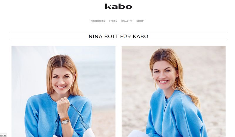 Nina Bott als Model für Kabo Bags