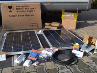 Solaranlage für ein Wohnmobil