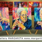 Drei Helmut Schmidt Portraits in der Pop Art Gallery Margarita