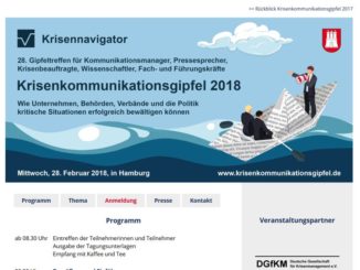 Rund 150 Pressesprecher und Krisenmanager treffen sich zum Krisenkommunikationsgipfel 2018