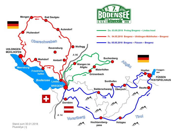 Die Strecke der 7. Bodensee-Klassik 2018 bietet den Teilnehmern immer wieder einen wunderschönen Ausblick auf den Bodensee