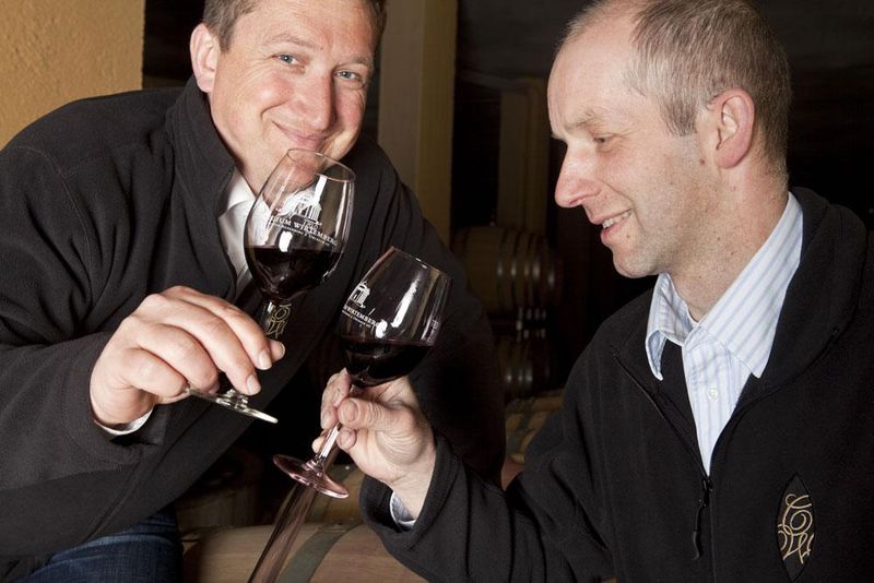 Zwei Profis unter sich - Geschäftsführer, Martin Kurrle und Kellermeister, Thomas Eckard
