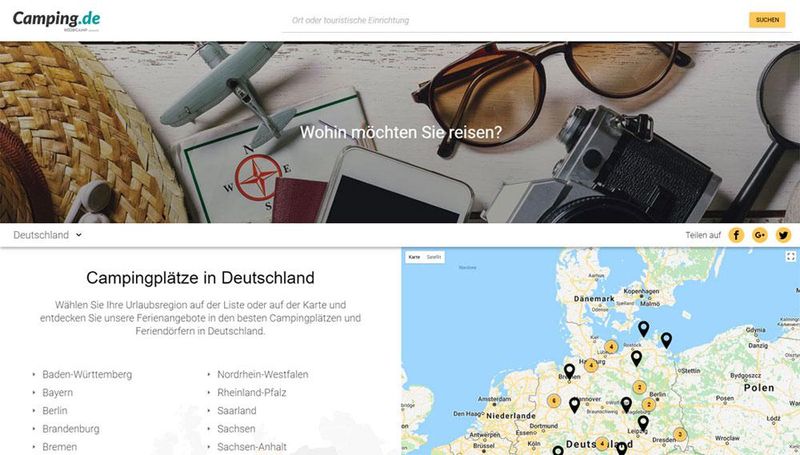 KoobCamp präsentiert die neue Seite Camping.de für deutschsprachige Touristen