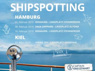 Captain Kreuzfahrt weiss wo es die besten Plätze für Shipspotting gibt