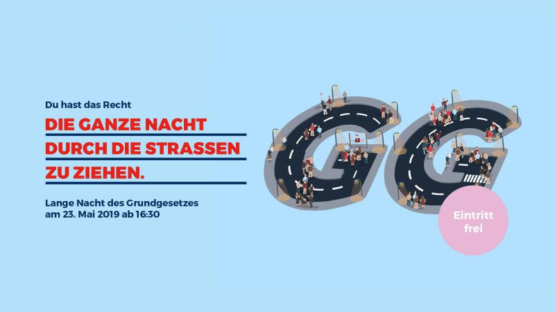 Flyer der Langen Nacht des Grundgesetzes