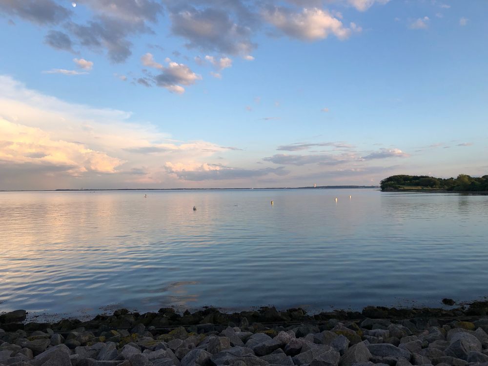 Blick über die Lübecker Bucht Abendimpression vom Balkon des Arborea Neustadt