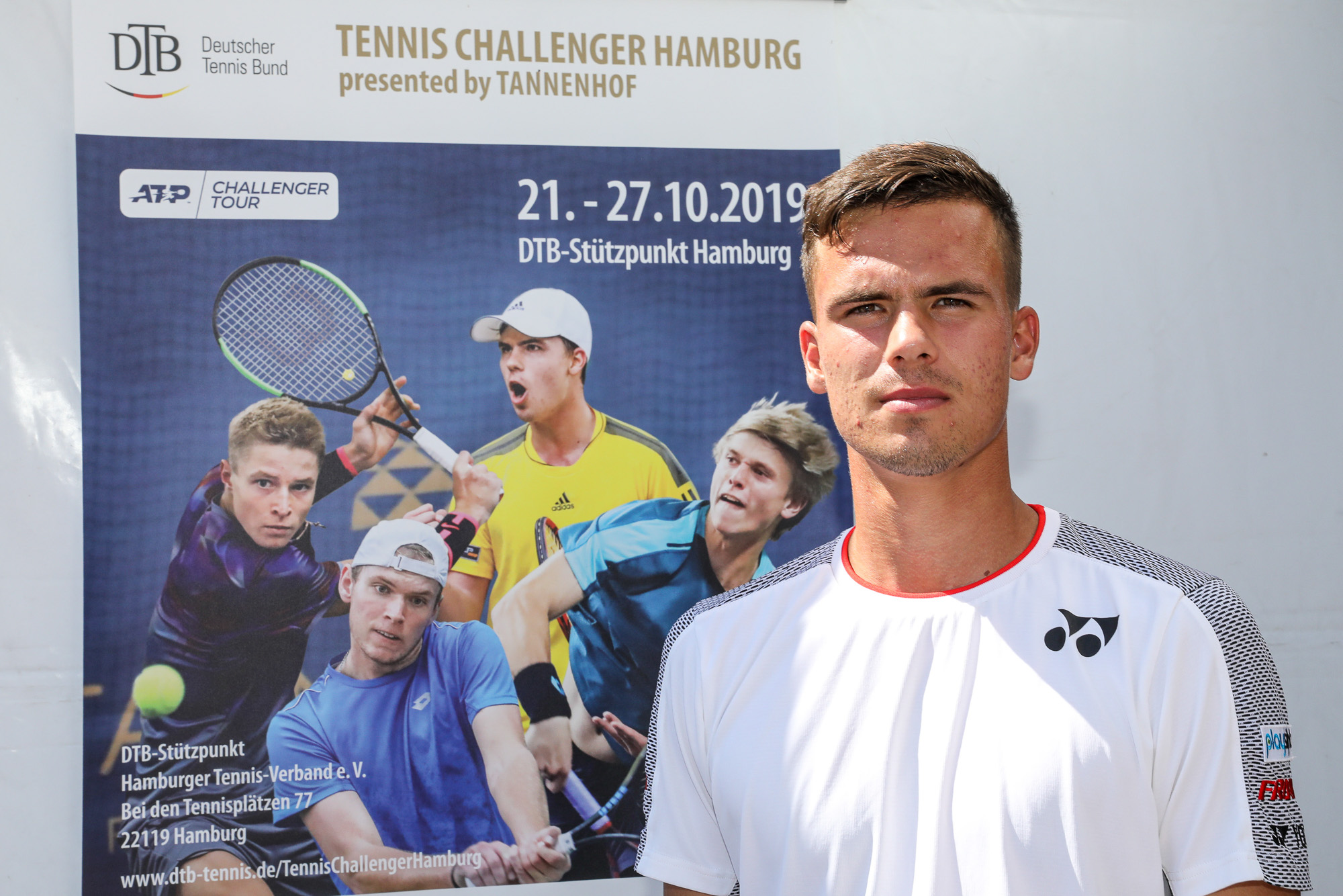 Daniel Altmaier freut sich schon auf das Tennis Challenger Hamburg 2019. | Daniel Altmaier freut sich schon auf das Tennis Challenger Hamburg 2019.
