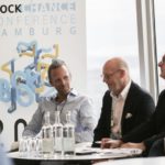 Hamburgs Wirtschaftssenator Westhagemann und Blockchance Initiator Fabian Friedrich