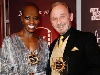 Strahlende Sieger: Florence Kasumba und Alexander Held