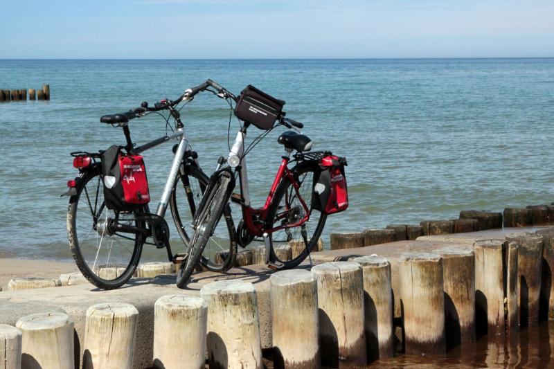 Rast am Meer während einer Ostsee-Biertour (Mecklenburger Radtour)