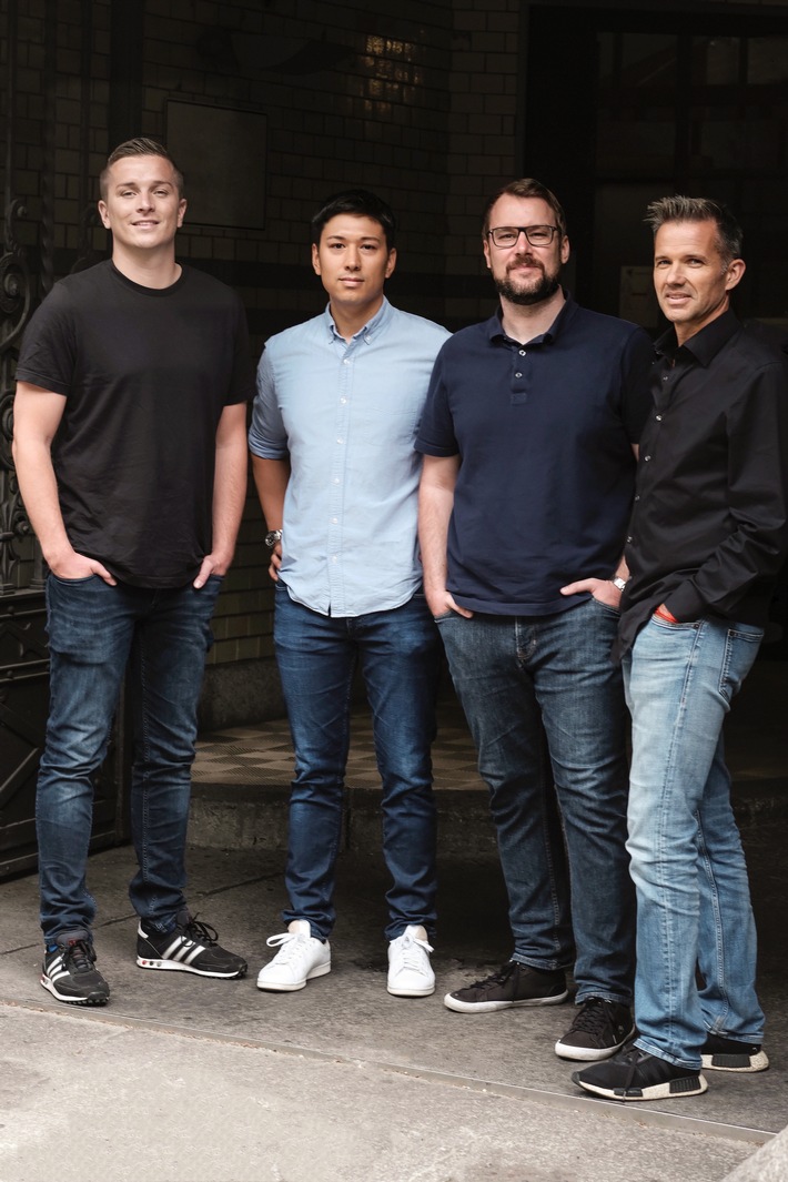 ReachHero-Gründer verkaufen restliche Minderheitenanteile | (v.l.): Aaron Troschke (Gründer ReachHero), Philipp John (Gründer ReachHero), Christian Chyzyk (Gründer ReachHero) und Stefan Rascher
