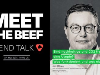 Terminhinweis MEET THE BEEF - Trend Talk, 27. Mai 2021