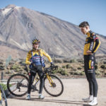 Radfahrer vor dem Teide