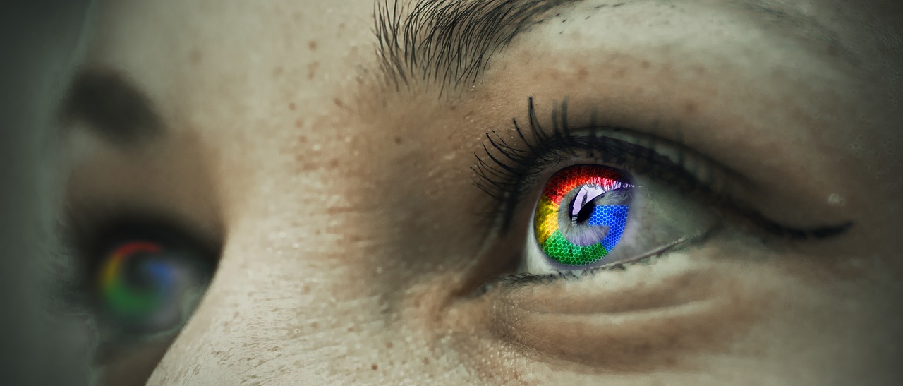 Auge mit Google-Farben