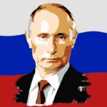 Putin vor russischer Flagge