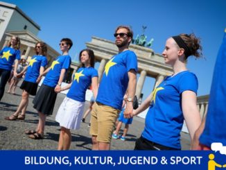 Mitglieder der SPD Jugendorganistation Jusos und der Grünen Jugend demonstrieren 2016 in Berlin unter dem Motto "Europa hat Zukunft"