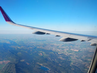 Blick aus dem Flugzeug