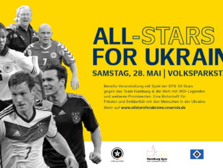 All-Stars For Ukraine am Samstag, 28.05., im Volksparkstadion